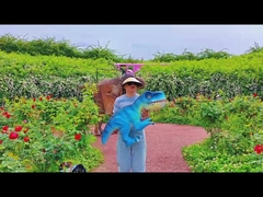 Yellow Adult Dinosaur Costume Realistic Human Control For Dino World