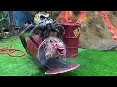 Haunted House Animatronic Props Spider Oil Barrel for Amusement Park