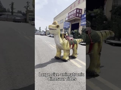 Interactive Large Size Children Amusement Dinosaur Rides for Playground And Square