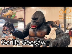 Outdoor Children Robotic Gorilla Seesaw For Amusement Park And Theme Park